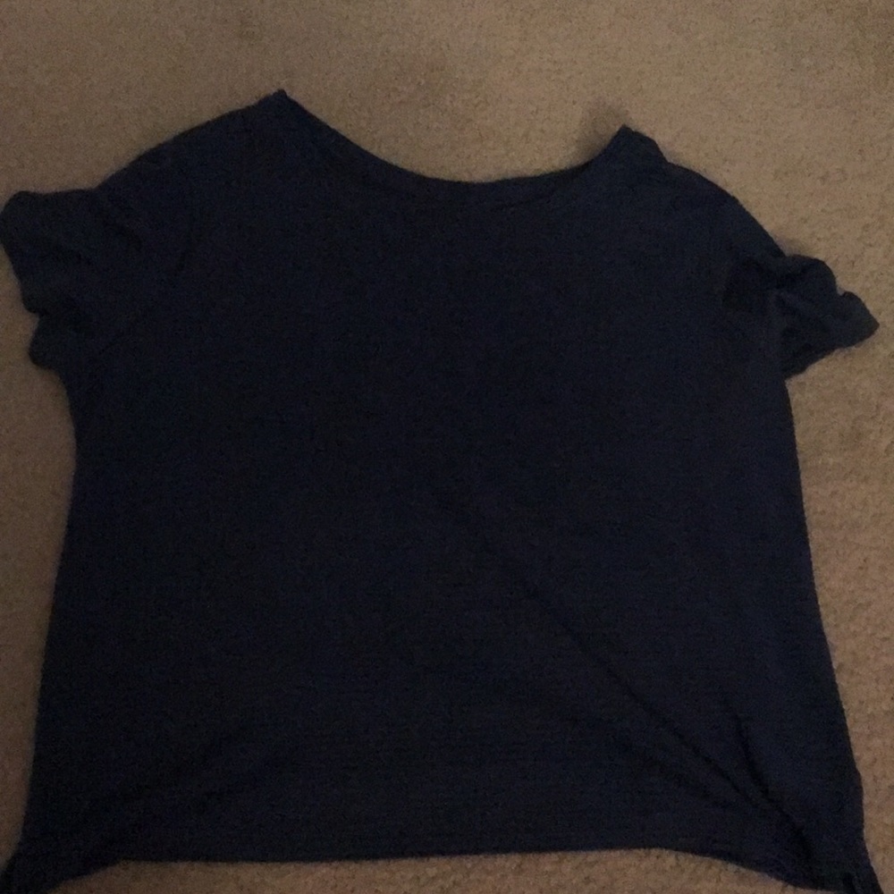 Dark blue crop top